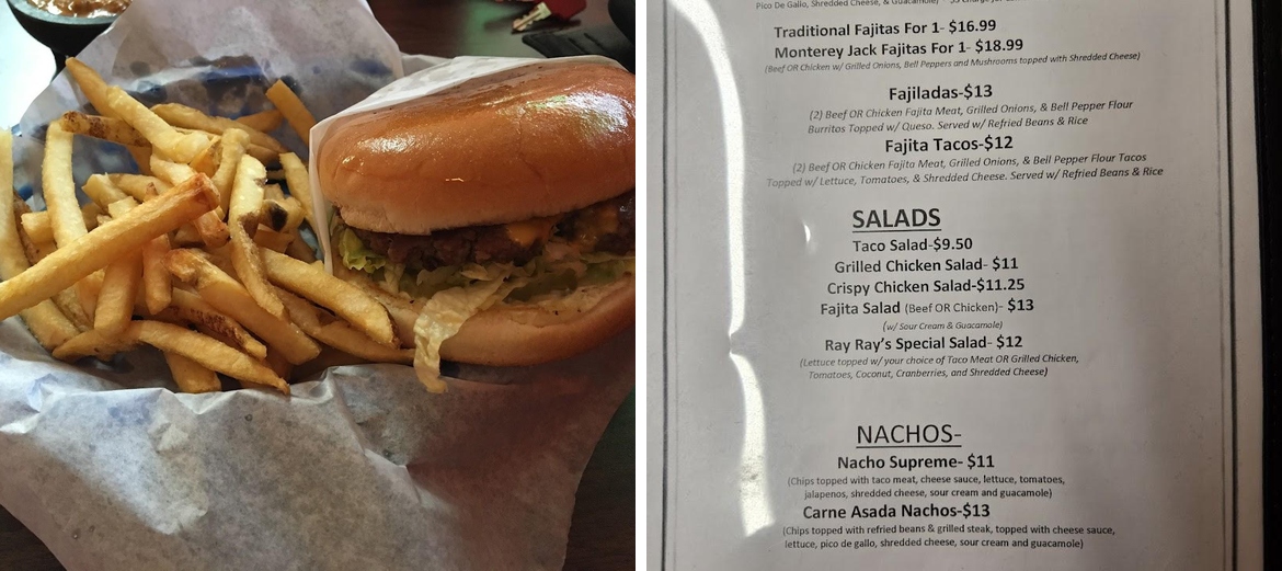 Ray Ray's Menu